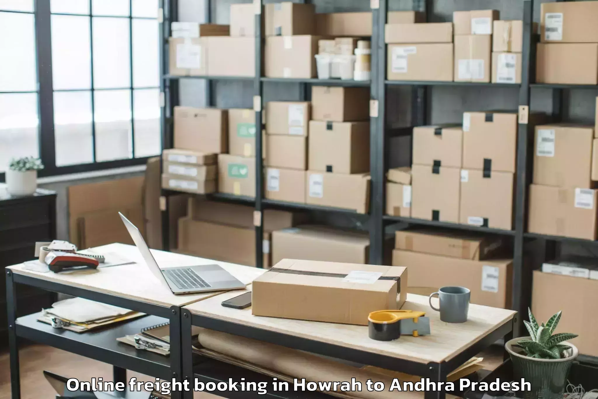 Professional Howrah to Maddipadu Online Freight Booking